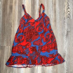 Mossimo Supply Co. Red and Blue Paisley Dress